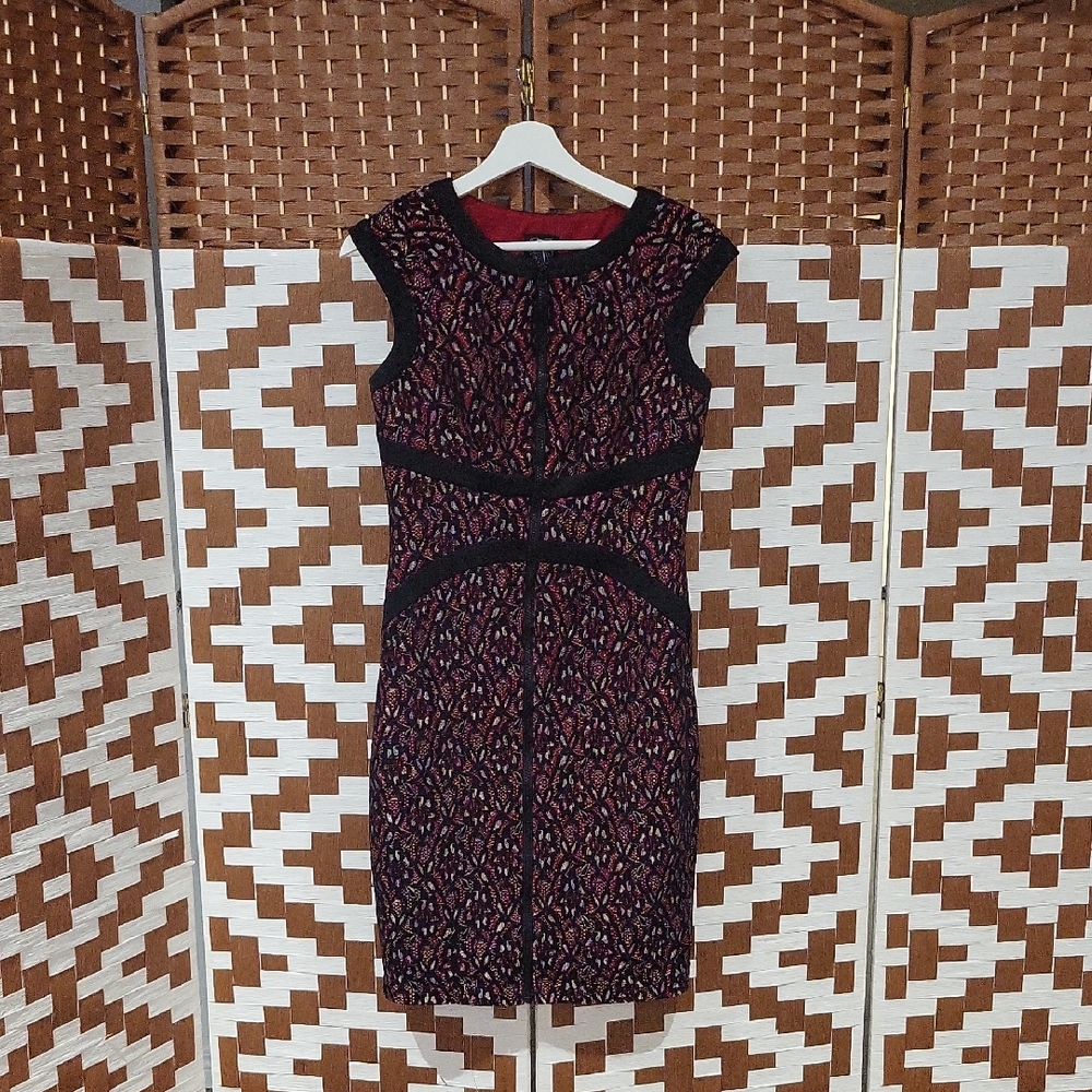 Jax Black and Red Midi Dress
